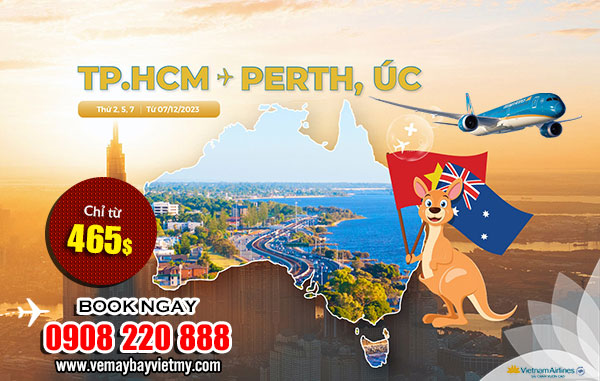 bay thẳng Sài Gòn - Perth (Úc) cùng Vietnam Airlines