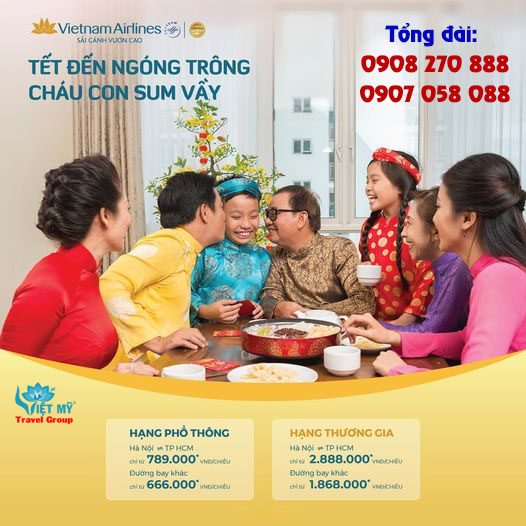 Vietnam Airlines ưu đãi vé máy bay Tết 2024