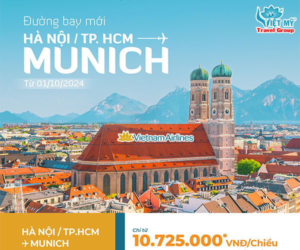 Vietnam Airlines ưu đãi vé máy bay đi Munich