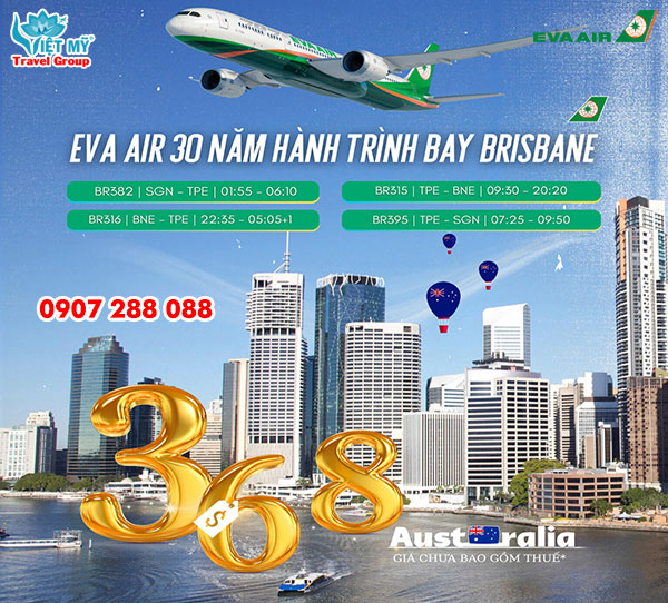 Ưu đãi nhân dịp 30 năm hành trình bay đến Brisbane