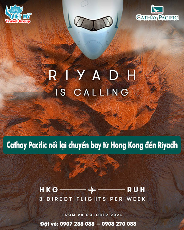 Cathay Pacific nối lại chuyến bay từ Hong Kong đến Riyadh
