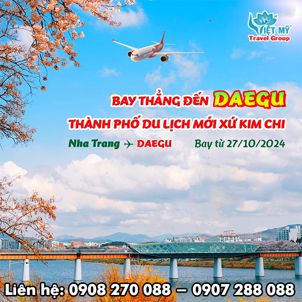 Vietjet Air tăng tần suất bay giữa Nha Trang - Daegu