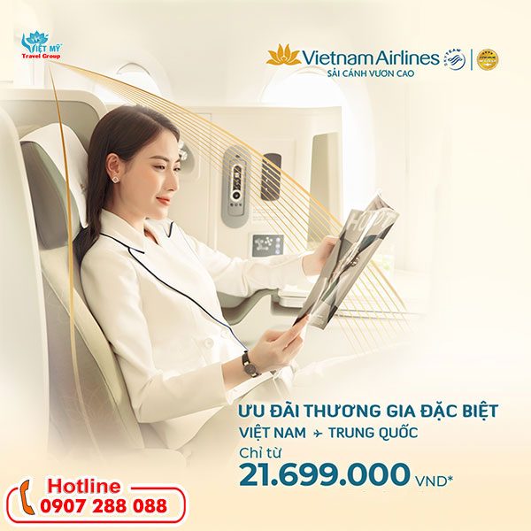 Vietnam Airlines ưu đãi vé máy bay đi Trung Quốc