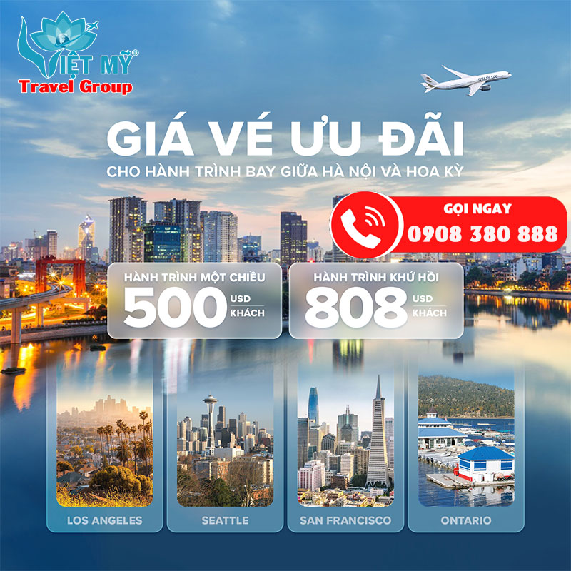 STARLUX Airlines ưu đãi các hành trình bay giữa Hà Nội và Hoa Kỳ