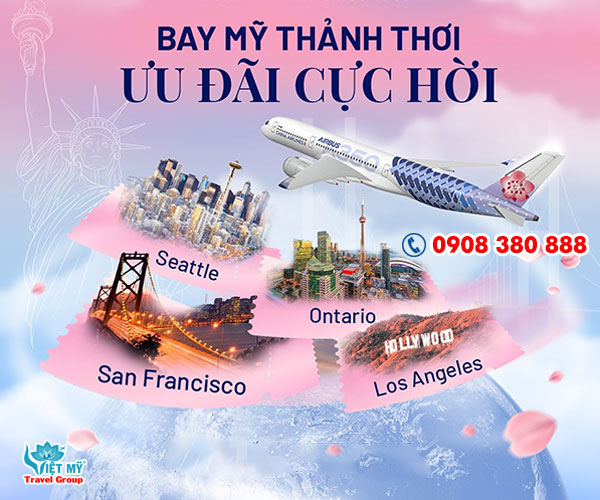 Đặt vé máy bay đi Mỹ giảm 14% của China Airlines