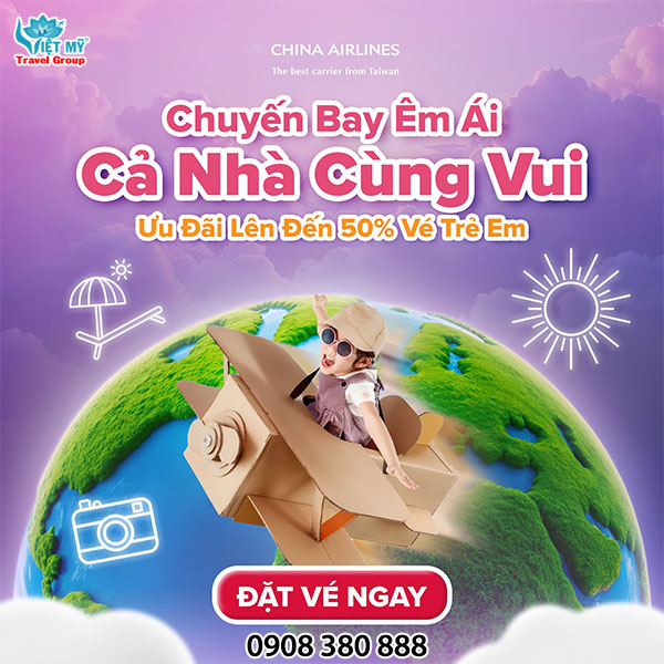 China Airlines ưu đãi vé máy bay Trẻ em