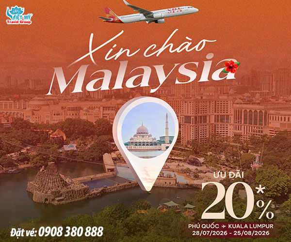 Sun PhuQuoc Airways﻿ giảm 20% giá vé đi Malaysia