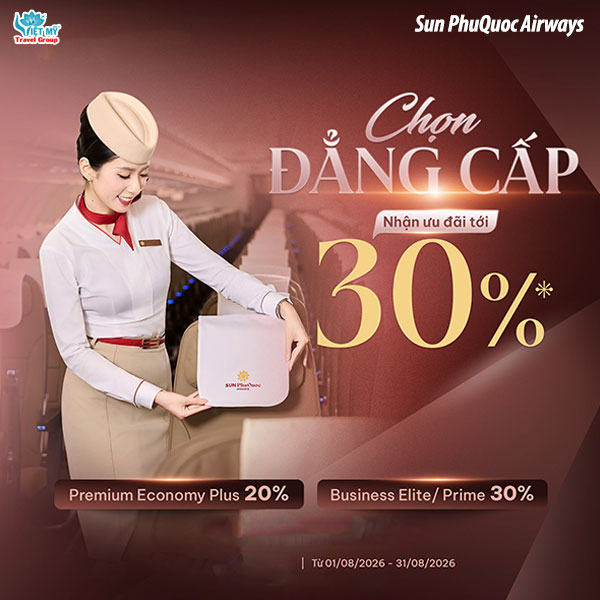 Sun PhuQuoc Airways﻿ ưu đãi hạng vé cao cấp