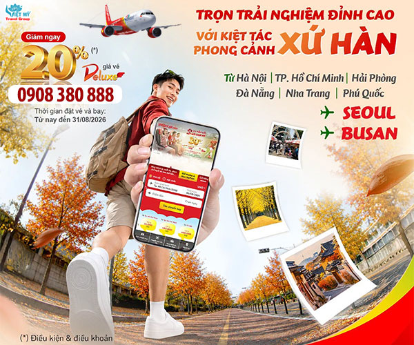 Vietjet Air ưu đãi vé hạng Thương gia đi Hàn Quốc