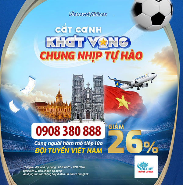 Vietravel Airlines ưu đãi đặc biệt Hà Nội - Bangkok