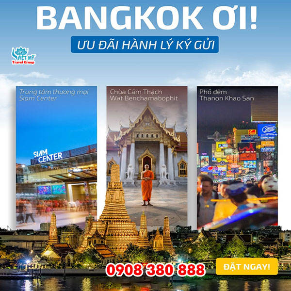 Vietravel Airlines miễn phí hành lý đi Bangkok