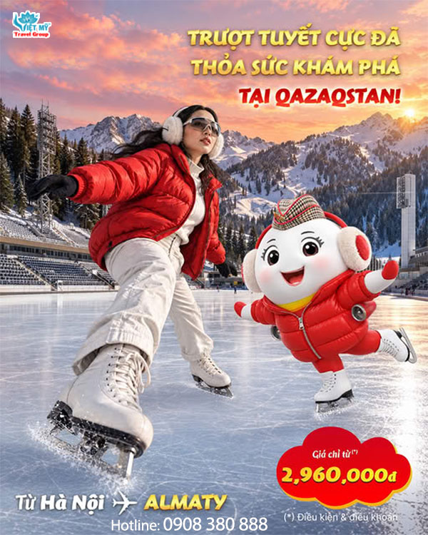 Vietjet ưu đãi vé máy bay đi Qazaqstan
