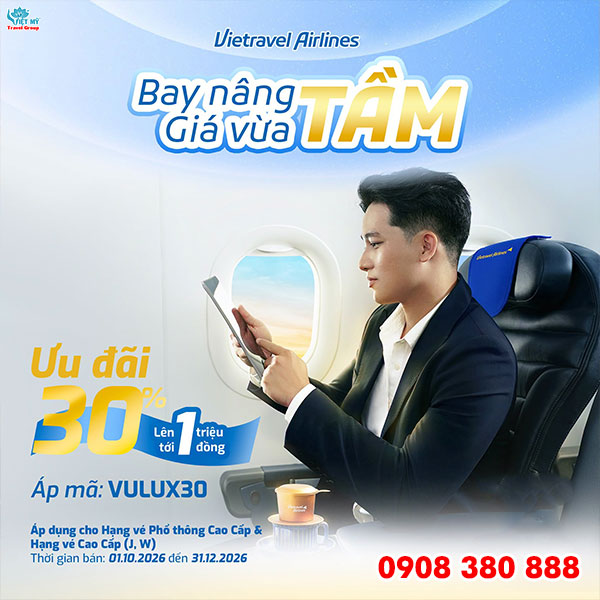 Vietravel Airlines ưu đãi hạng vé cao cấp